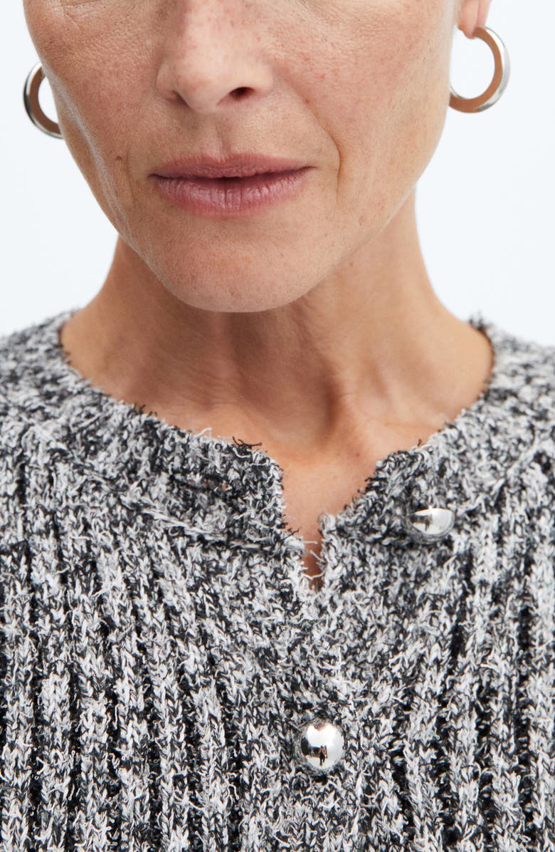 MANGO Textured Rib Cardigan, Alternate, color, 