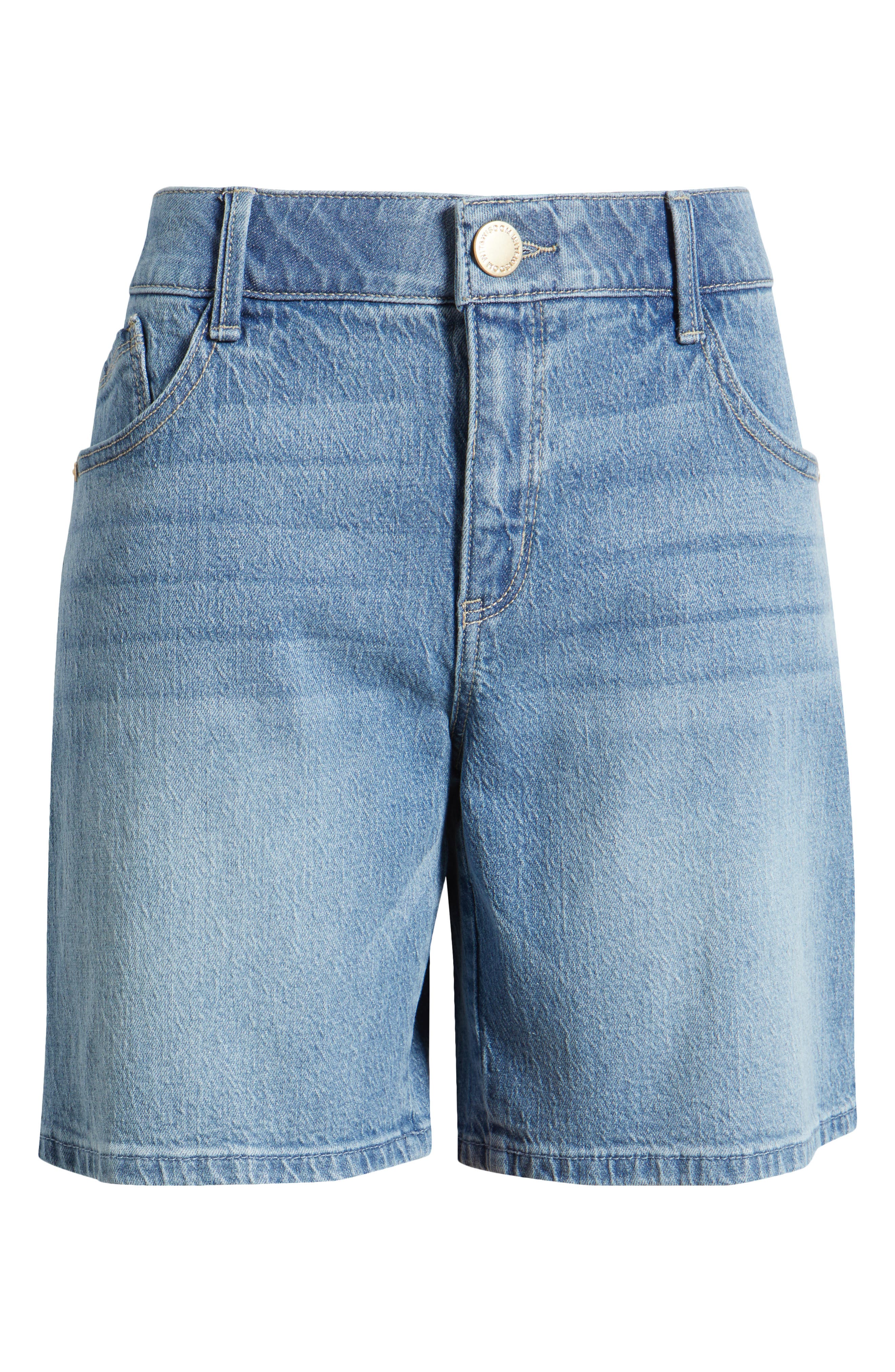 Женские Wit & Wisdom High Waist Relaxed Denim Shorts — фото 5