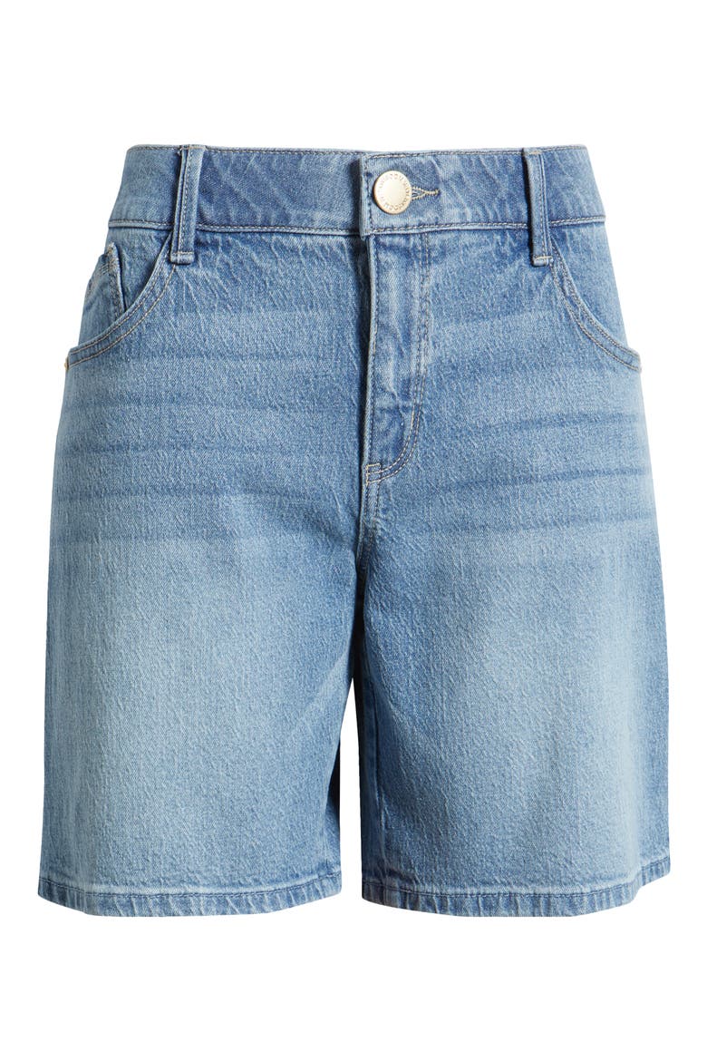 High Waist Relaxed Denim Shorts, Alternate, color, LIGHT BLUE