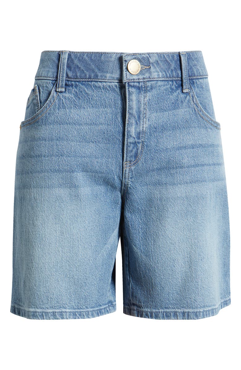Wit & Wisdom High Waist Relaxed Denim Shorts, Alternate, color, Light Blue