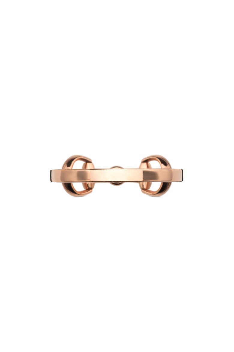 18K Pink Gold Diamond Horsebit Ring, Alternate, color, PINK GOLD