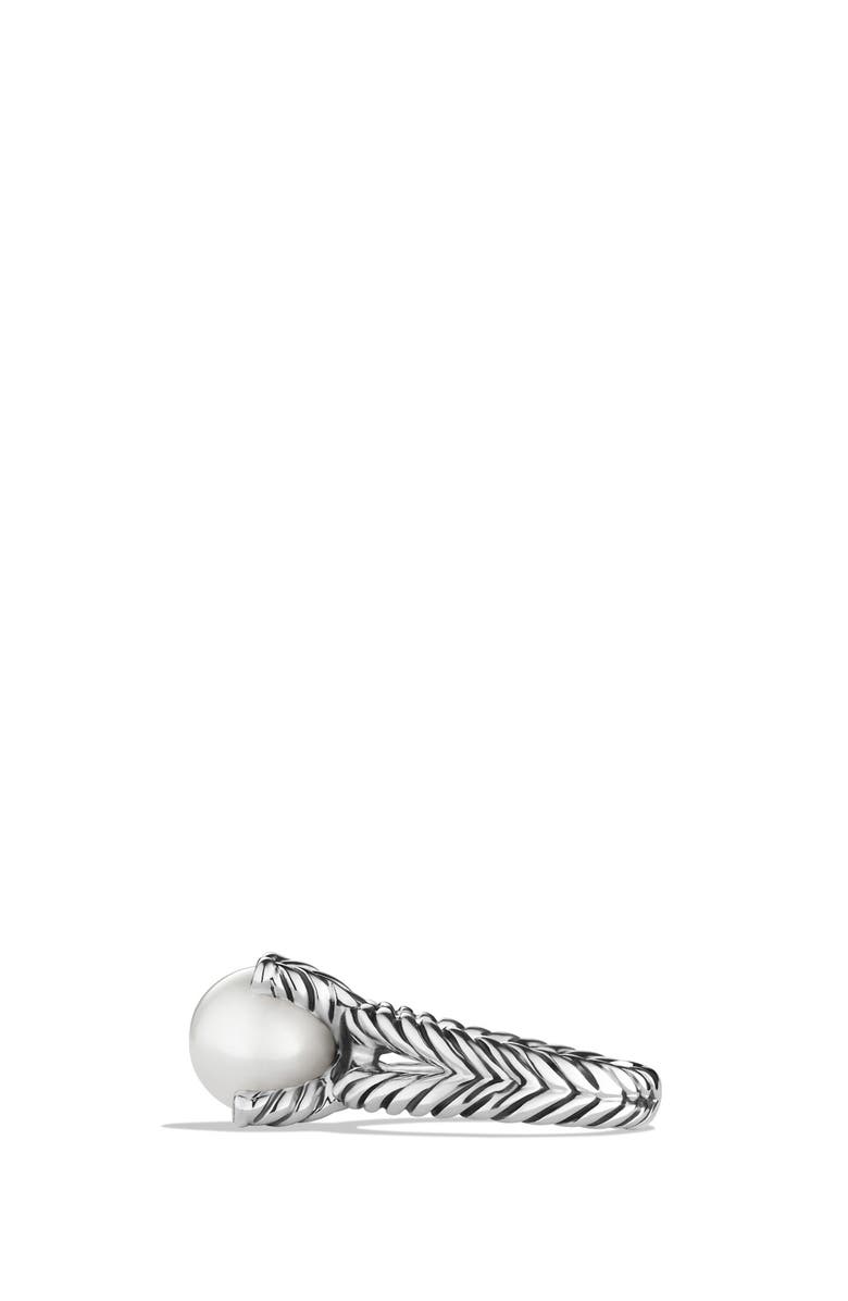 David Yurman Cable Pearl Ring with Diamonds, Alternate, color,