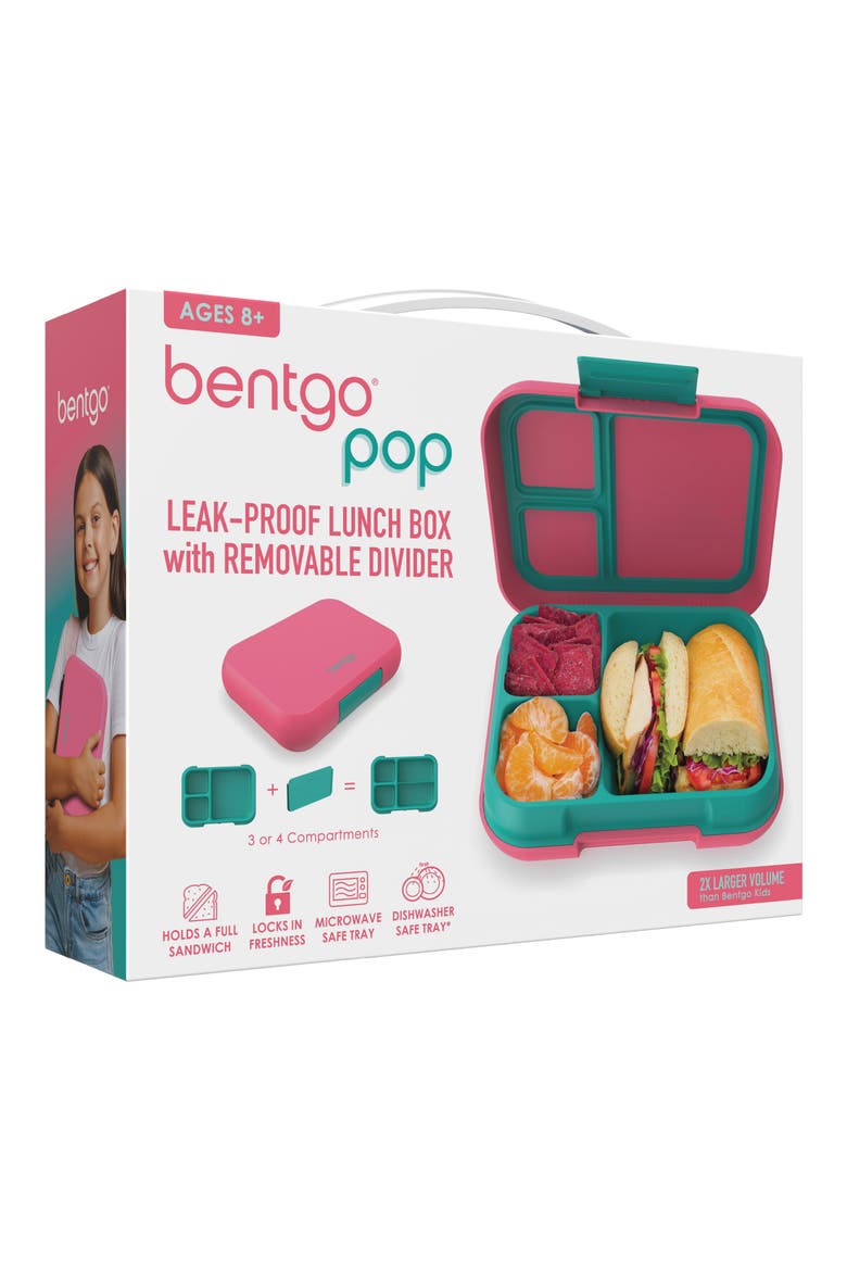 Pop Lunch Box - Coral/Teal, Main, color, CORAL TEAL