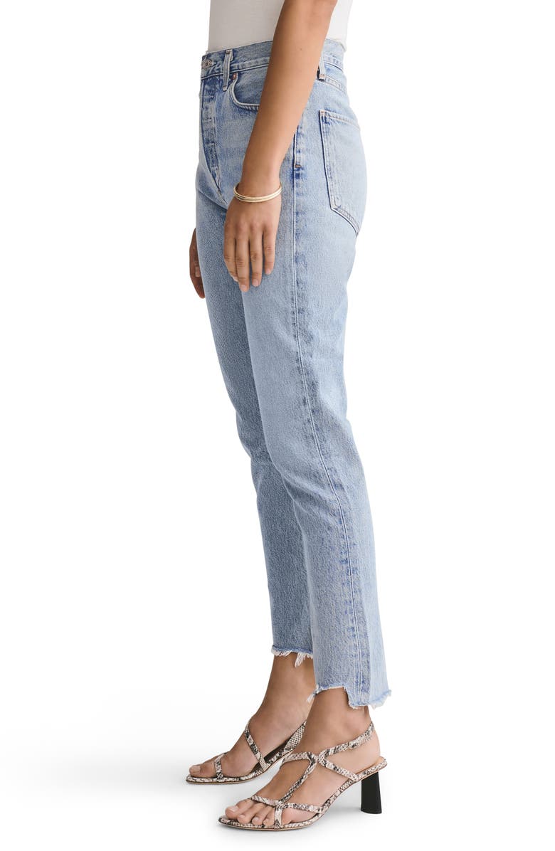 AGOLDE Riley High Waist Step Hem Jeans, Alternate, color,