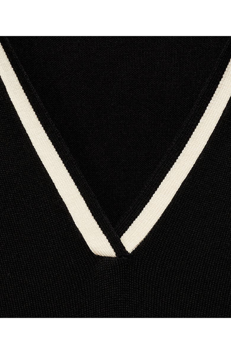 MANGO Contrast Collar Long Sleeve Knit Dress, Alternate, color, 