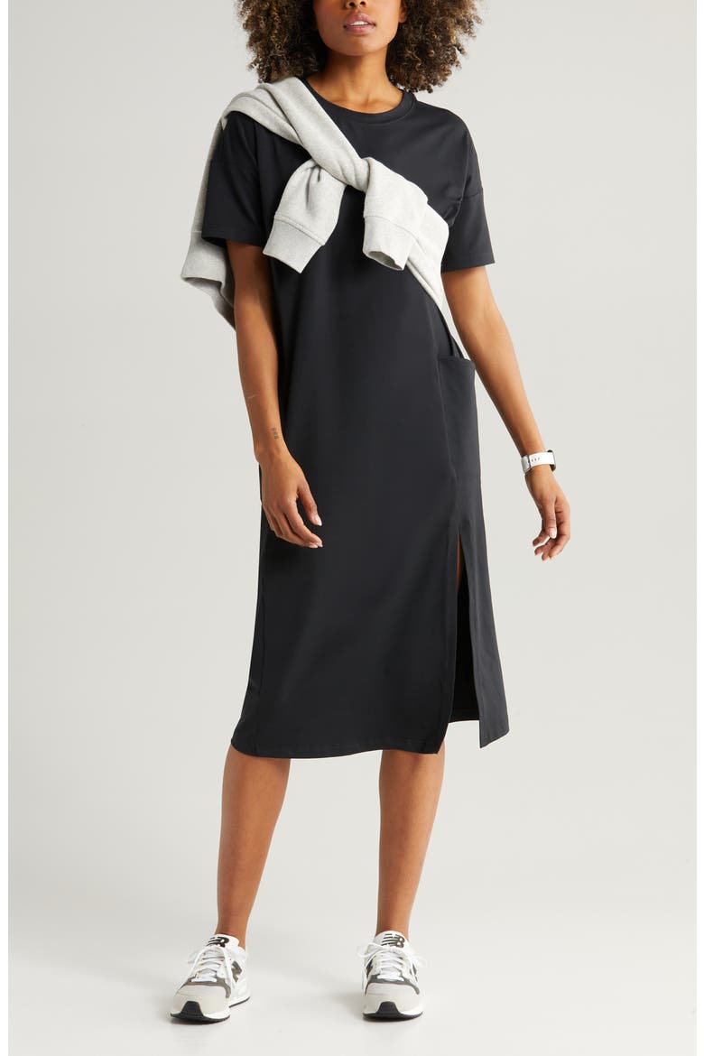 Departure Travel Shift Dress, Alternate, color, BLACK