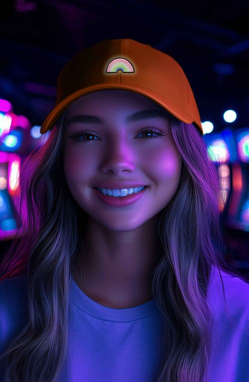 Dalix Rainbow Hat In Orange