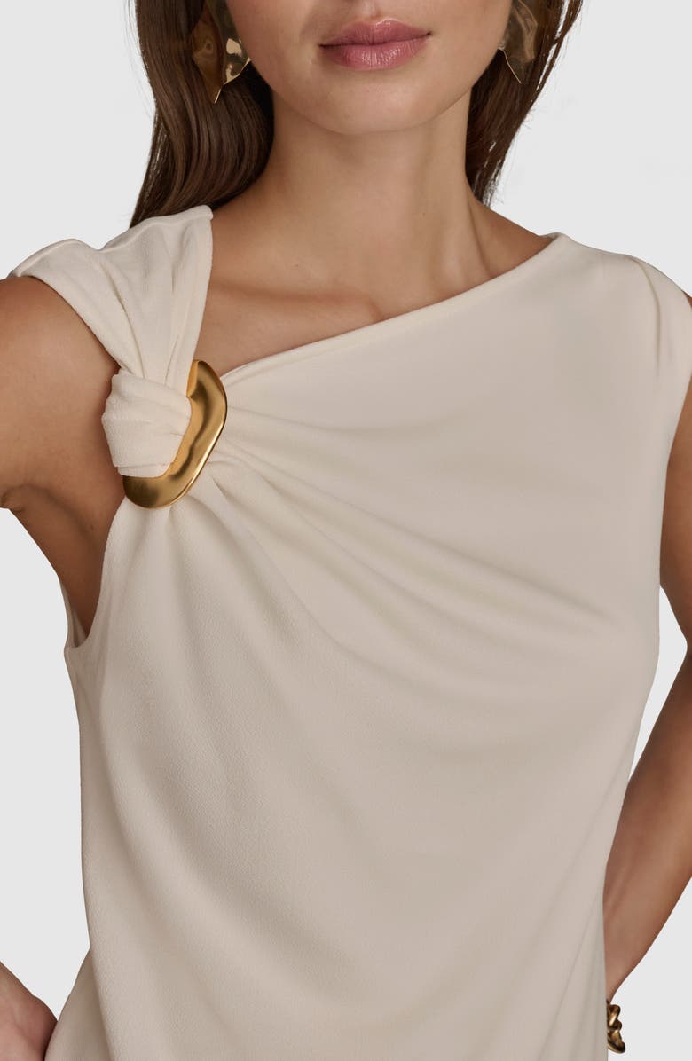 Donna Karan New York Twist Detail Sleeveless Top, Alternate, color,