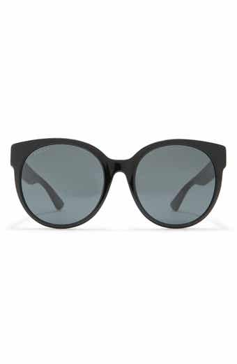 Gucci 56mm Round Sunglasses