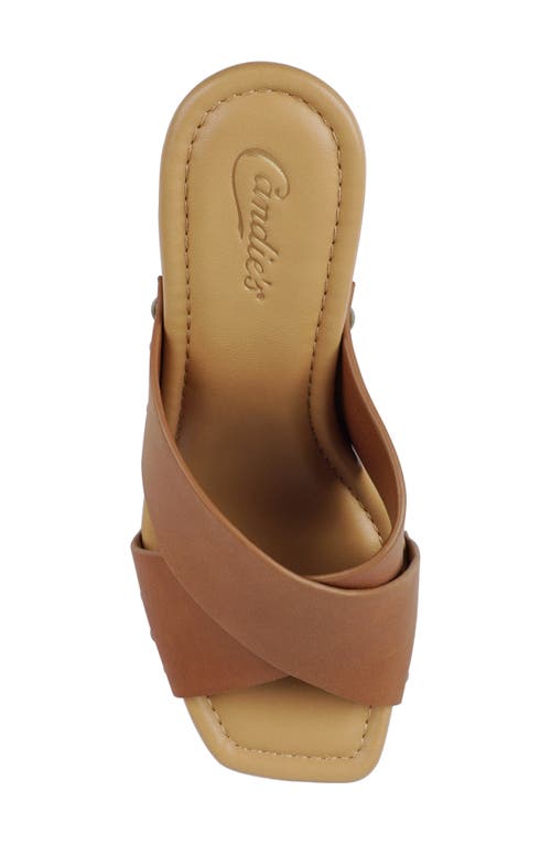 Candies Candie's Maggy Platform Slide Sandal In Brown