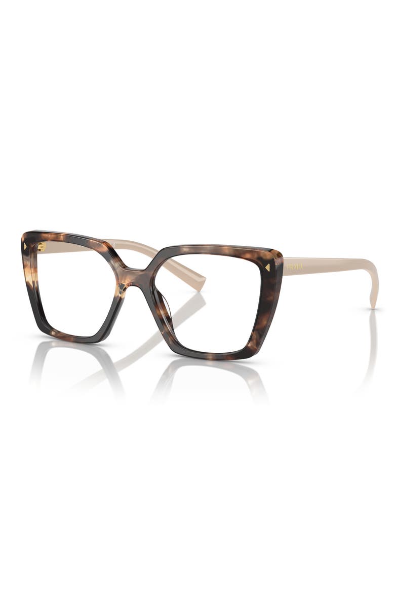 51mm Square Optical Glasses, Alternate, color, BROWN TORT