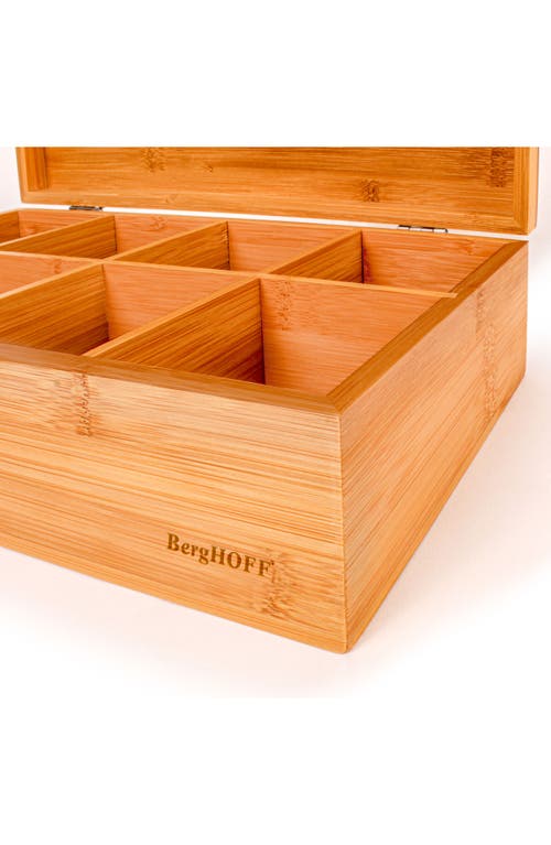 Berghoff Bamboo 2-pc. Tea Box Flatware Caddy Set In Beige
