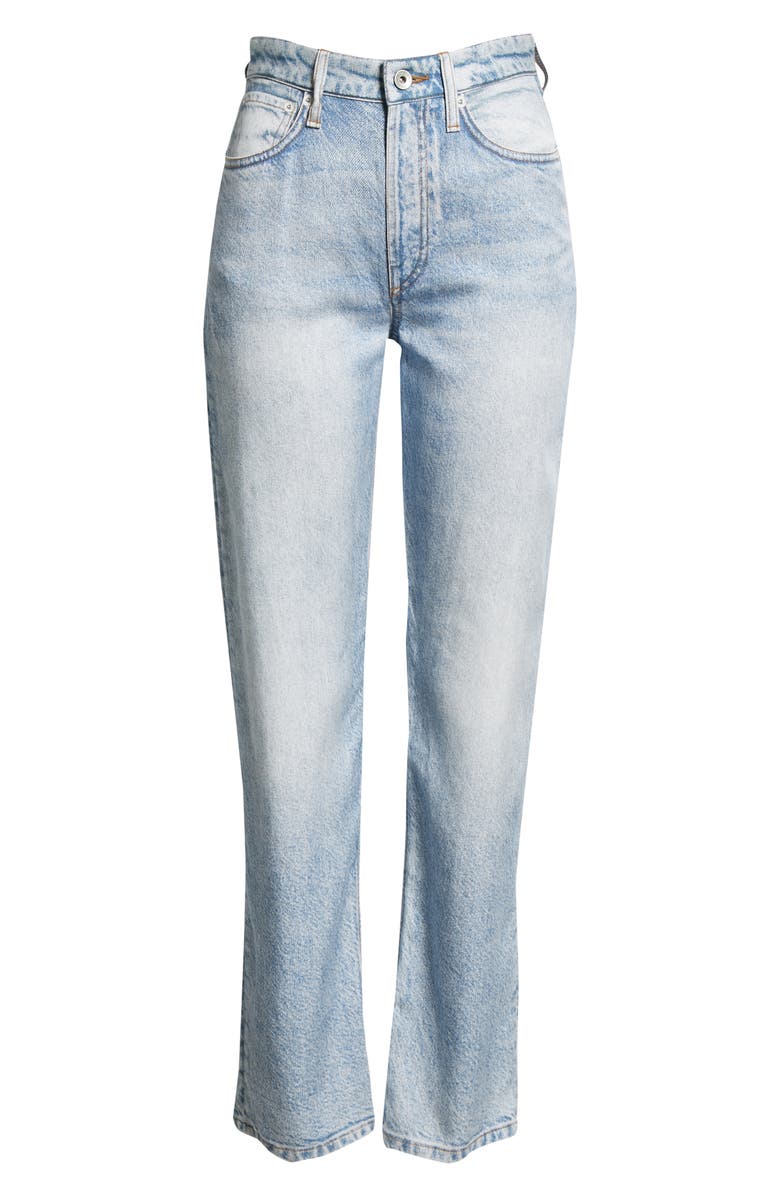 rag & bone Alex Liquid High Waist Straight Leg Tromp L'oeil Pants, Alternate, color, Luna