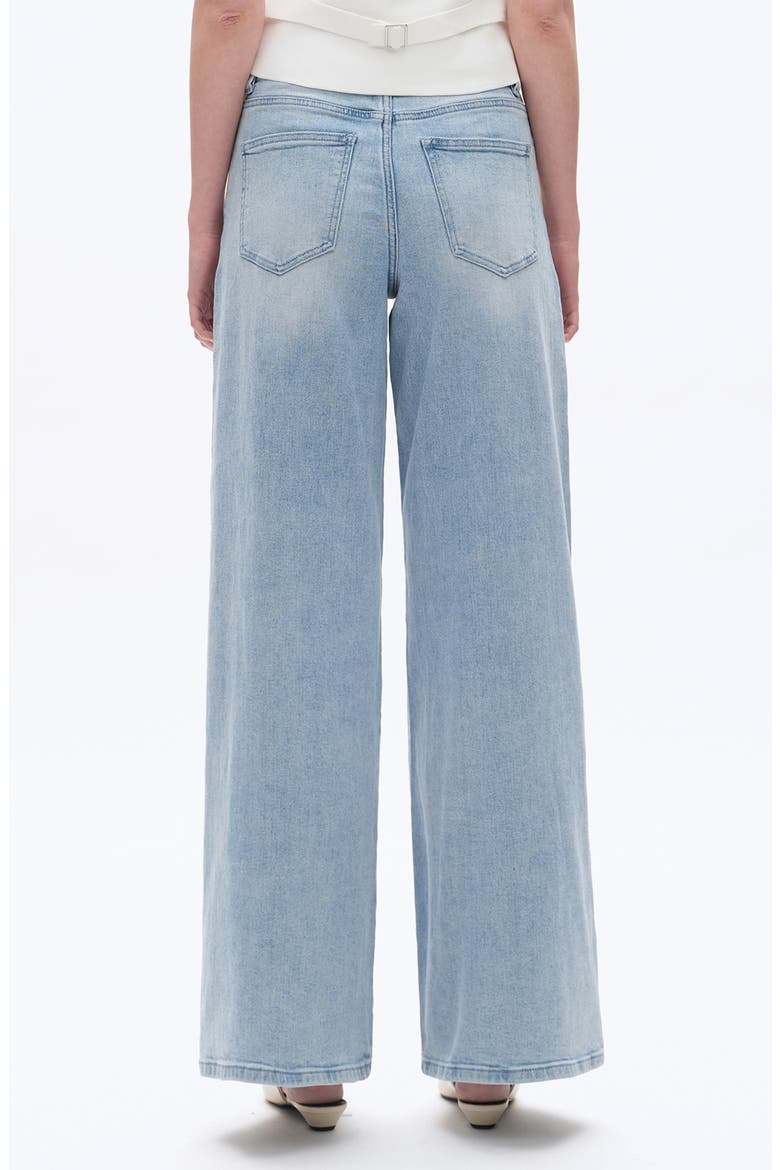 Drawstring High Waist Baggy Wide Leg Jeans, Alternate, color, LIGHT BLUE
