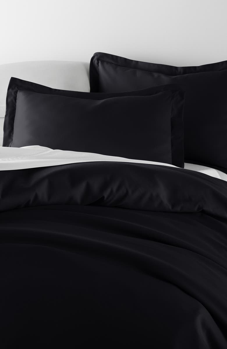 HOMESPUN Bundle Duvet Set, Alternate, color, Black