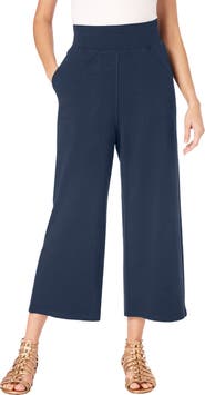 Roaman's Side Pocket Essential Stretch Yoga Capri Pant