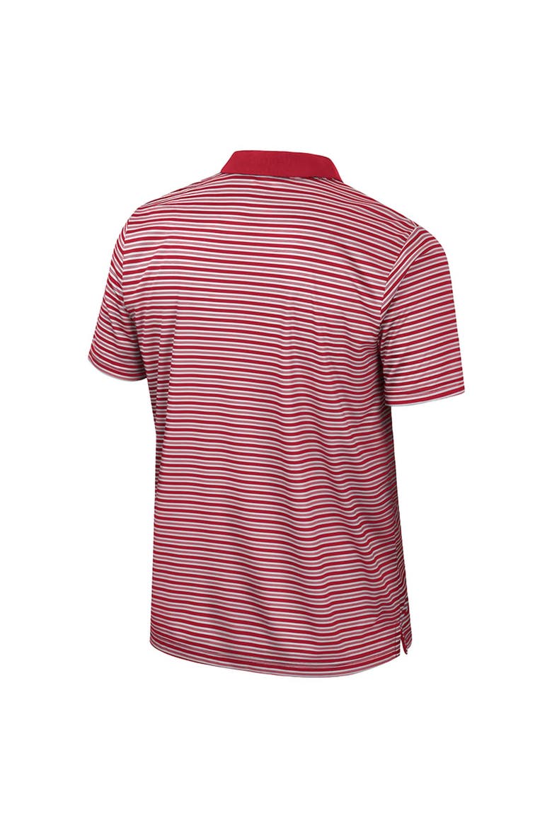 Men's Colosseum Cardinal Iowa State Cyclones Striped Polo, Alternate, color, Cardinal