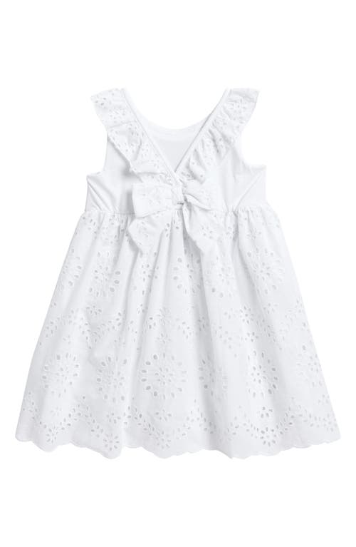 Blueberry Kids' Eyelet Knit Dress In White
