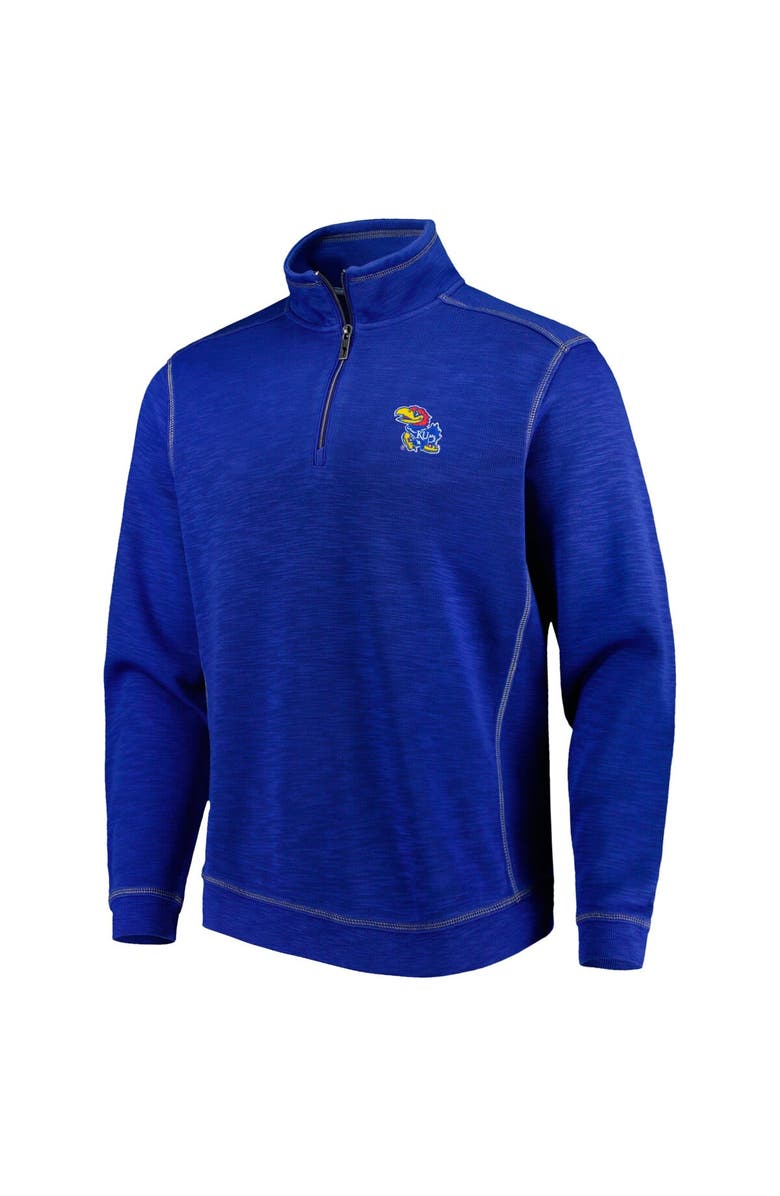 Tommy Bahama Men's Tommy Bahama Royal Kansas Jayhawks Sport Tobago Bay Tri-Blend Mock Neck Half-Zip Jacket, Alternate, color, Royal