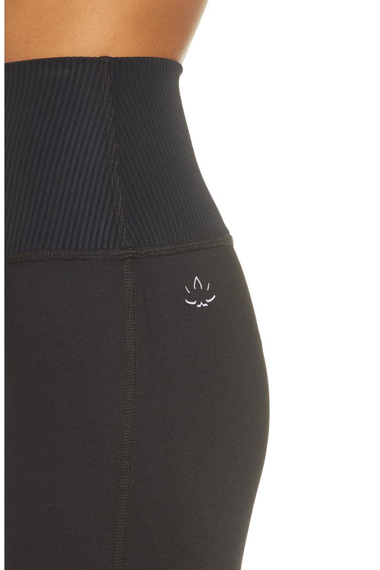 Line of the Times High Waist Leggings, Alternate, color, BLACK