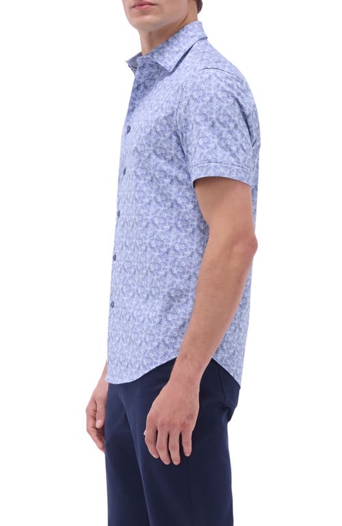 Bugatchi Myron Ooohcotton® Short Sleeve Floral Button-up Shirt