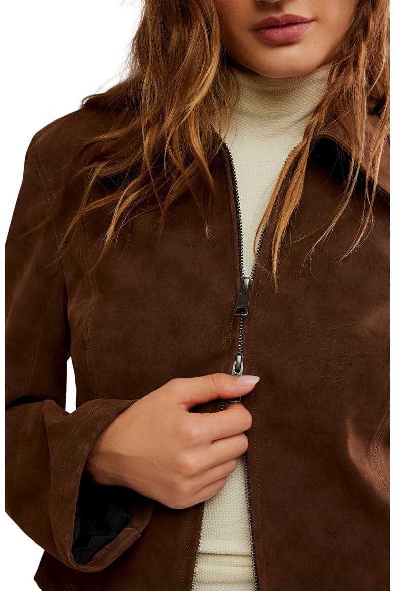 River Faux Suede Jacket, Alternate, color, DOUBLE ESPRESSO