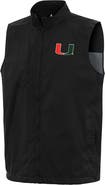 ANTIGUA Men's Antigua  Black Miami Hurricanes Brisk Full-Zip Vest