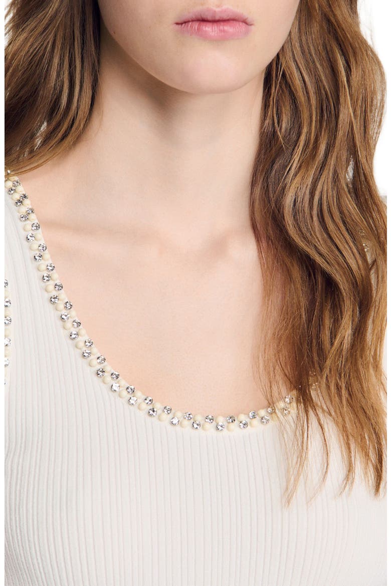 Rhinestone knit maxi dress, Alternate, color, White