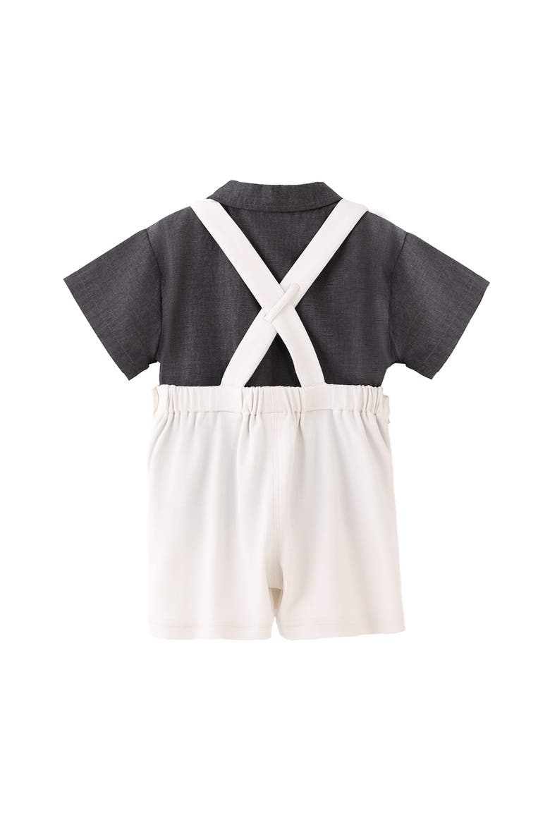 Check Bow Overall Set, Alternate, color, Beige