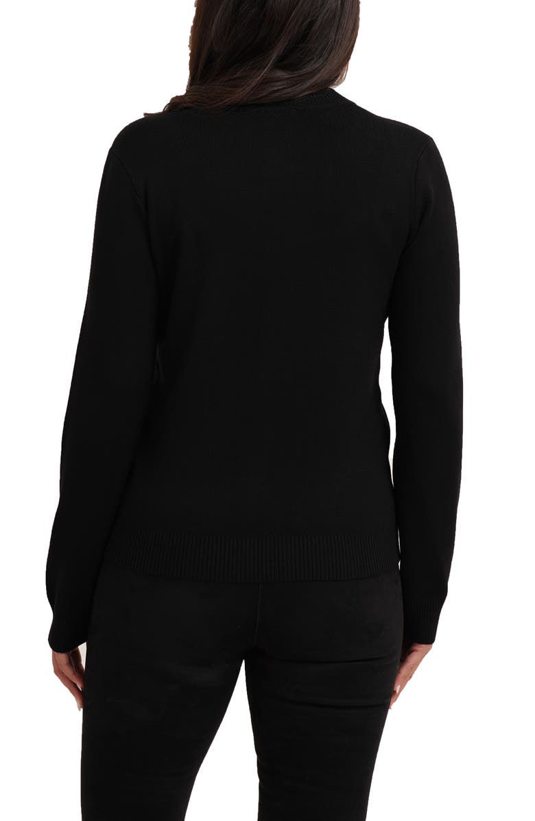 CYRUS Crewneck Cardigan, Alternate, color, Black