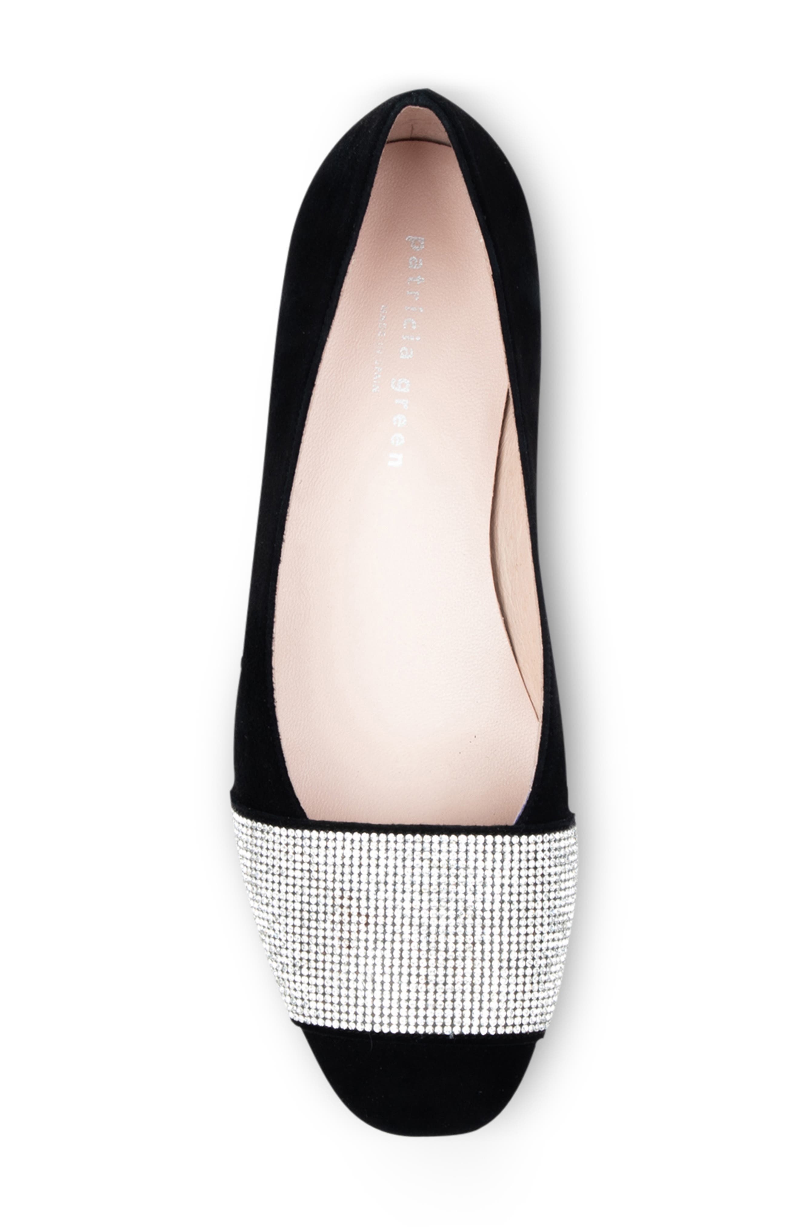 patricia green Milan Embellished Ballet Flat, Alternate, color, Black