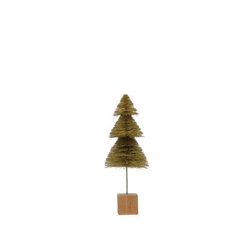 Sisal Bottle Brush Tree with Wood Base