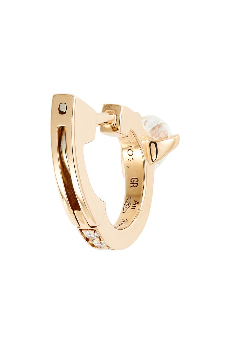 Serti Sur Vide Diamond Single Earring, Alternate, color, ROSE GOLD