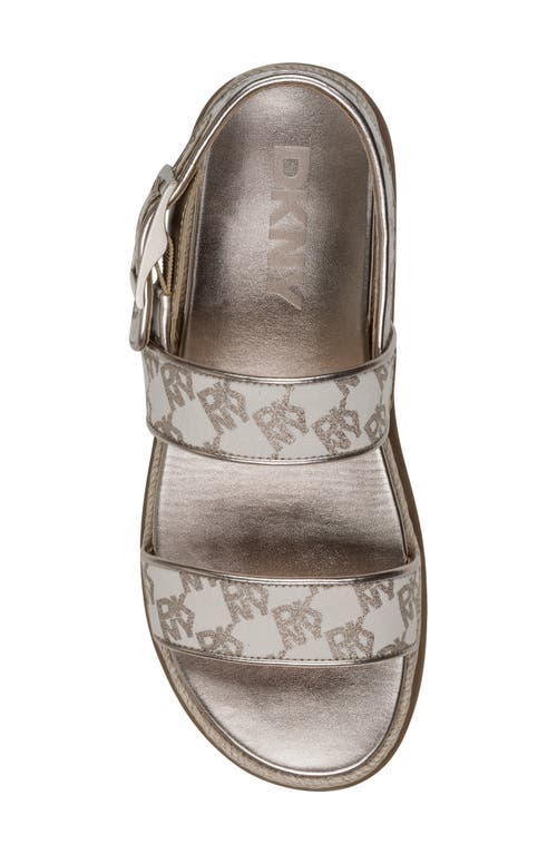 Dkny Berris Slingback Platform Espadrille In Bone