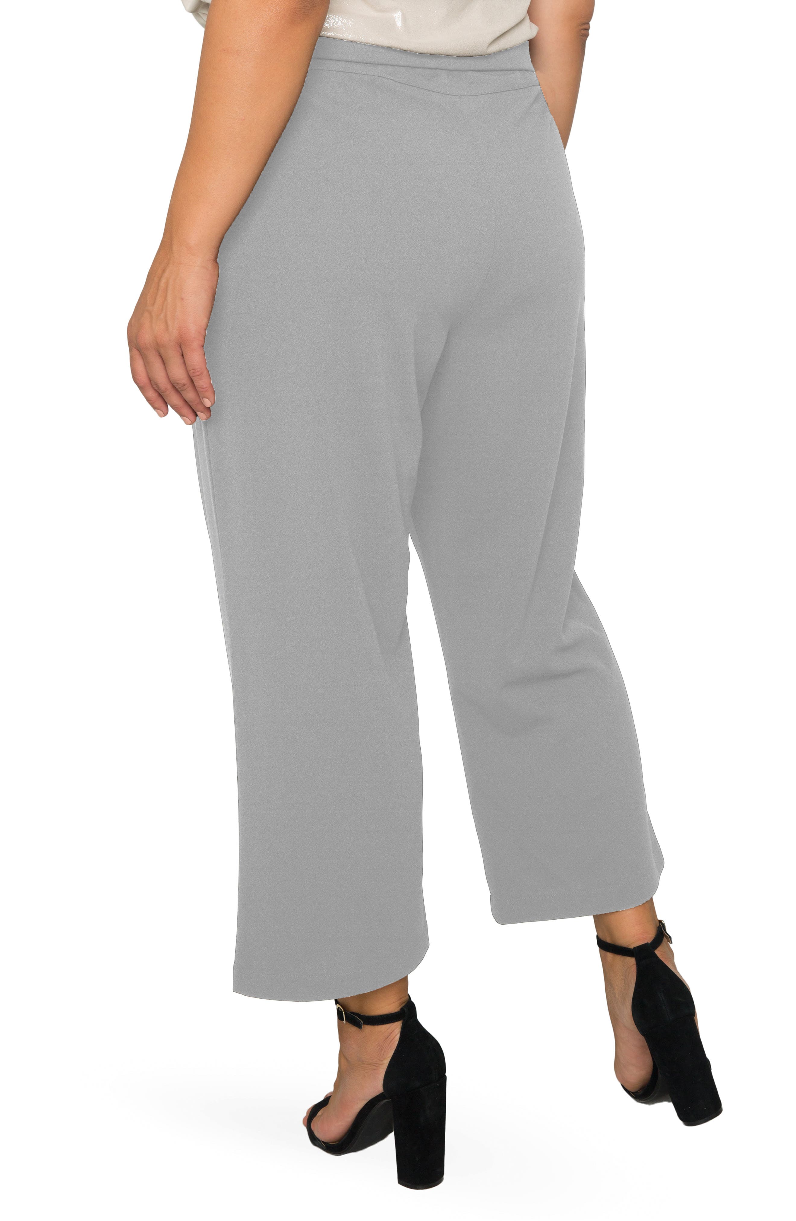 High Waist Stretch Crepe Crop Pants - image 4