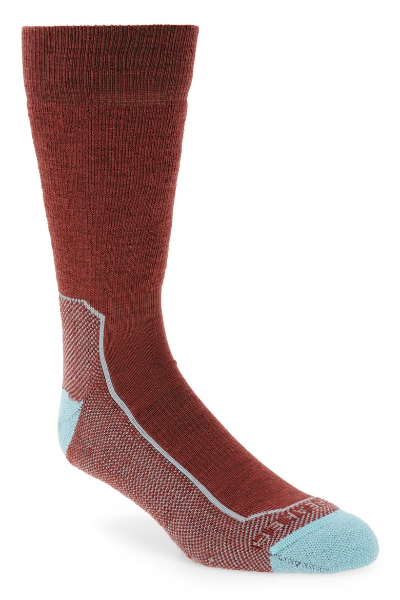 Hike+ Medium Wool Blend Crew Socks, Main, color, GRAPE/ HAZE/ BLIZZARD