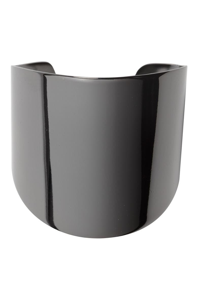 'Super Shiny' Shield Cuff, Main, color, HEMATITE