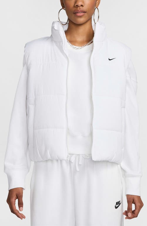 Nike Sportswear Therma-fit Classic Puffer Vest In White/white