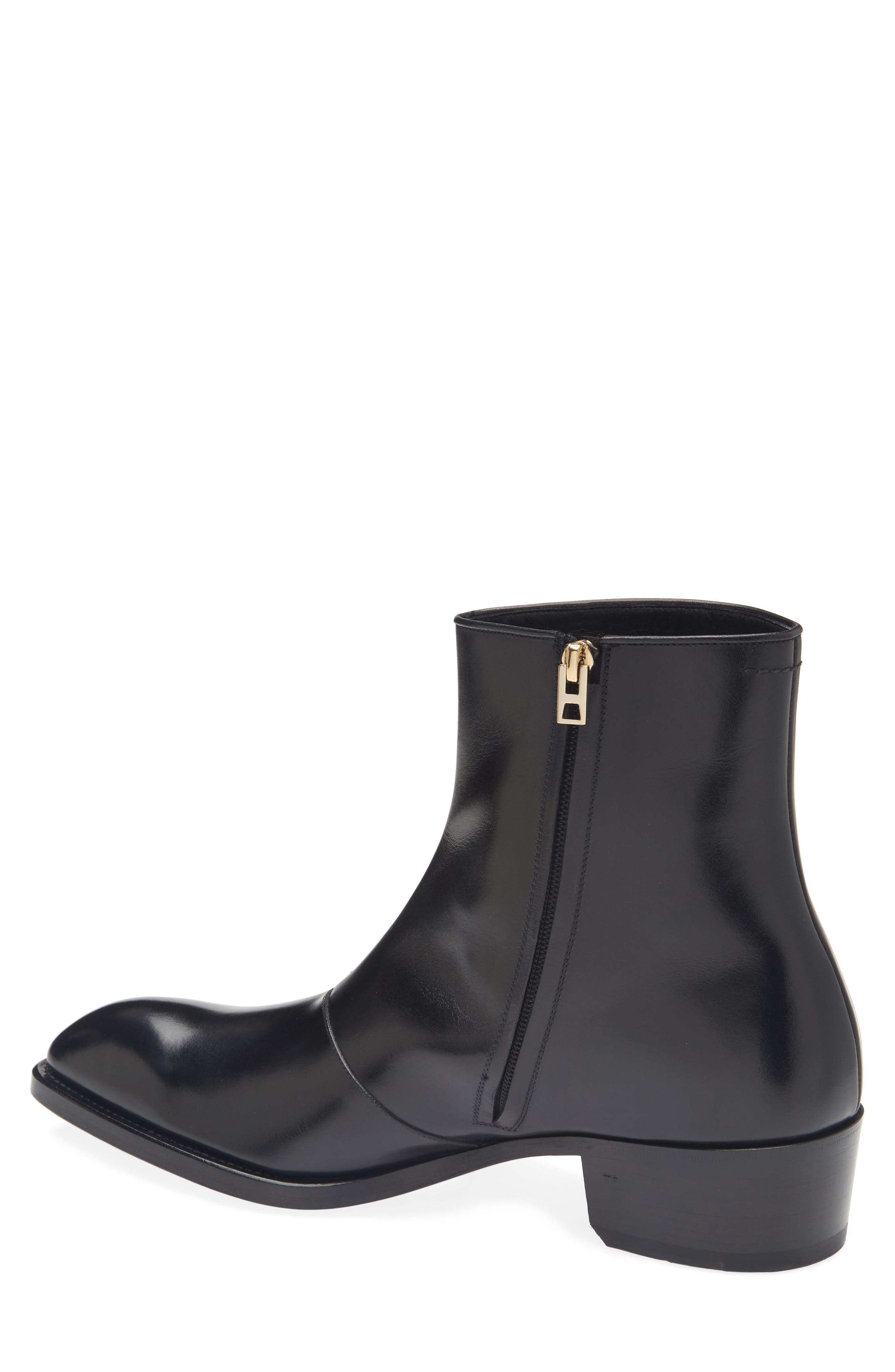 TOM FORD Vincent Leather Boot, Alternate, color, Black