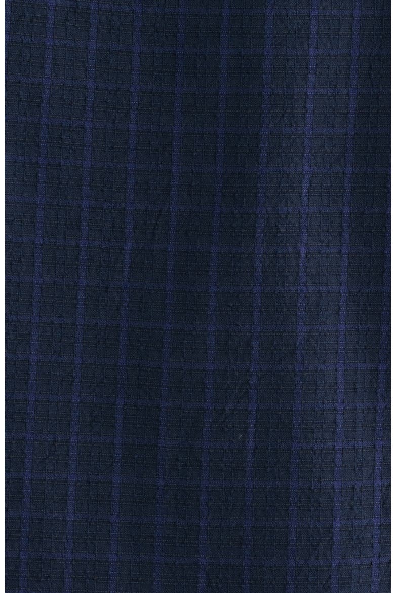 Shelly Check Long Sleeve Cotton Dobby Button-Up Shirt, Alternate, color, NAVY / BLACK