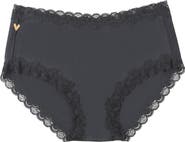 Uwila Warrior Soft Silk Lace Trim Silk Briefs