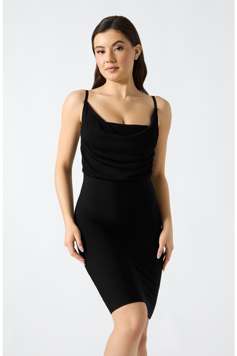 Arisa Sleeveless Bandage Minidress, Alternate, color, JET BLACK