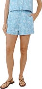 Bella Dahl Catalina Floral Pull-On Flat Front Shorts