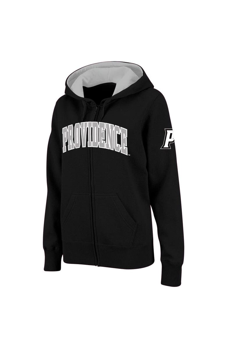 COLOSSEUM Women's Stadium Athletic Black Providence Friars Arched Name Full-Zip Hoodie, Main, color, Black