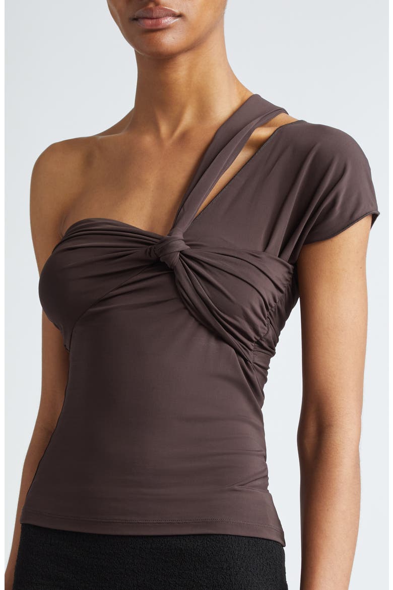Nesuno Convertible Neck Knit Top, Alternate, color, BROWN