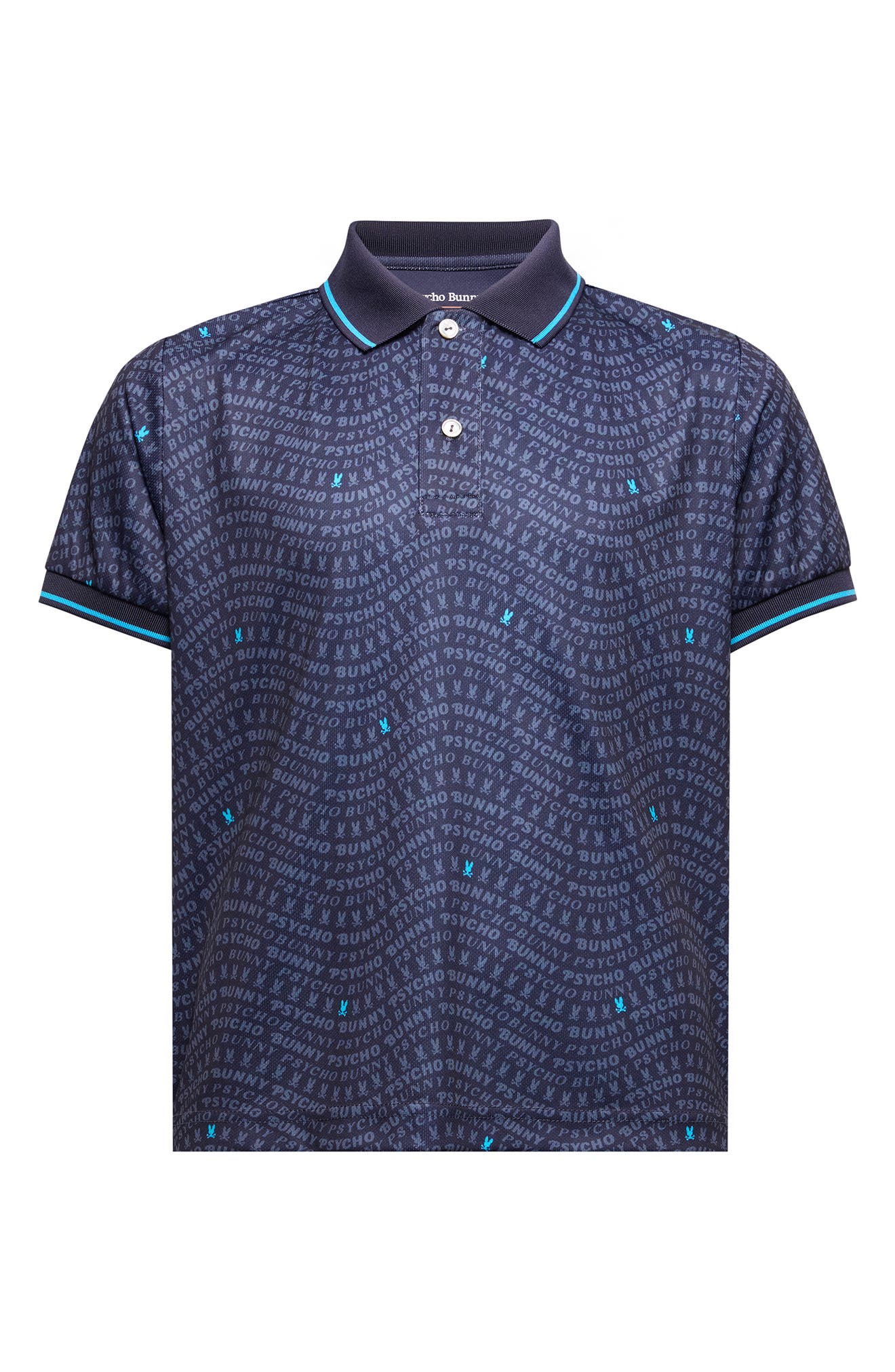 Psycho Bunny Kids' Winston Logo Print Piqué Polo