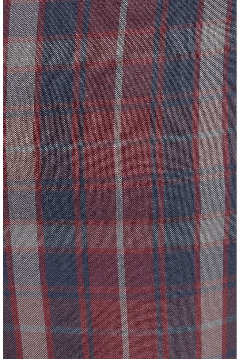 Simone Plaid Yoke Pants, Alternate, color, BURGUNDY PLAID
