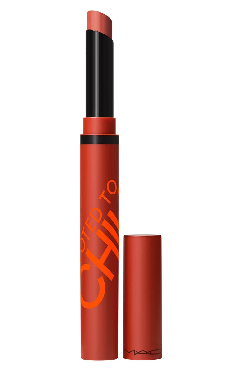 MAC Cosmetics Chili's Crew Powder Kiss Velvet Blur Slim Lipstick, Main, color, Devoted To Chili