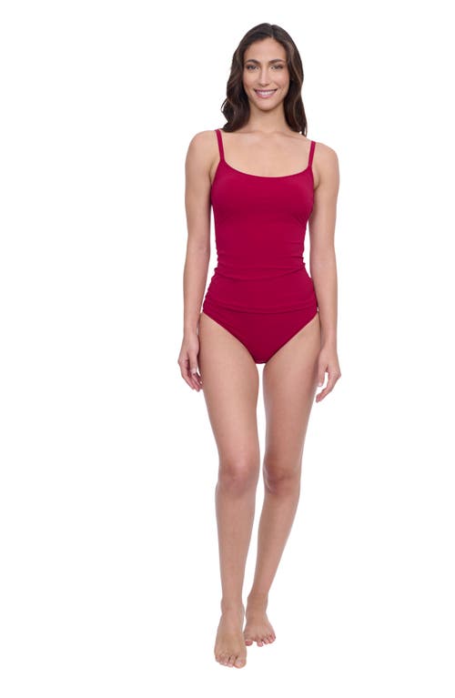Profile By Gottex Devine Round Neck Tankini Swim Top In Pink