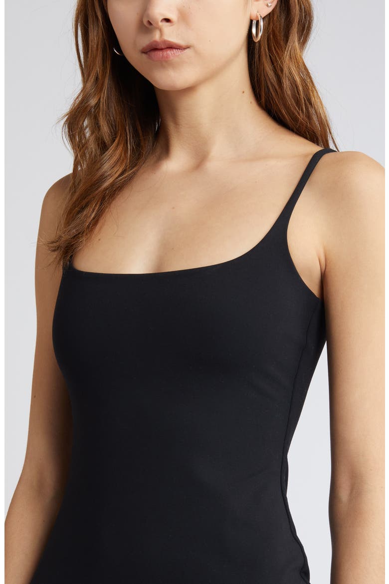 Smooth Edit Strappy Midi Slipdress, Alternate, color, BLACK